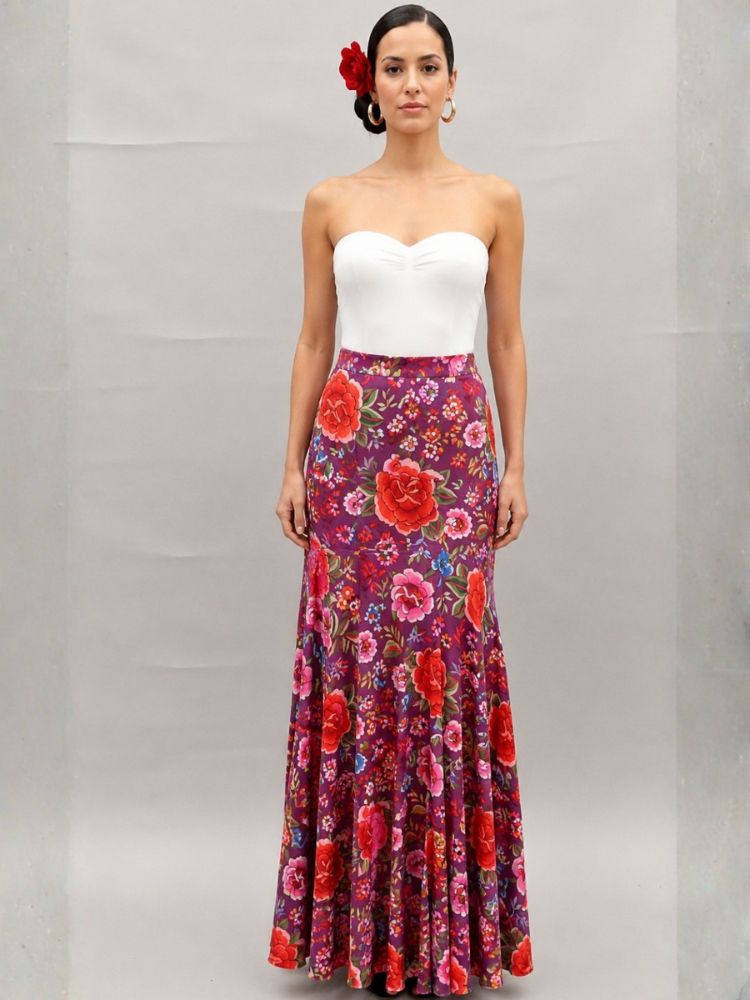 Flamenco Rock Blumenmuster – Lila Floral
