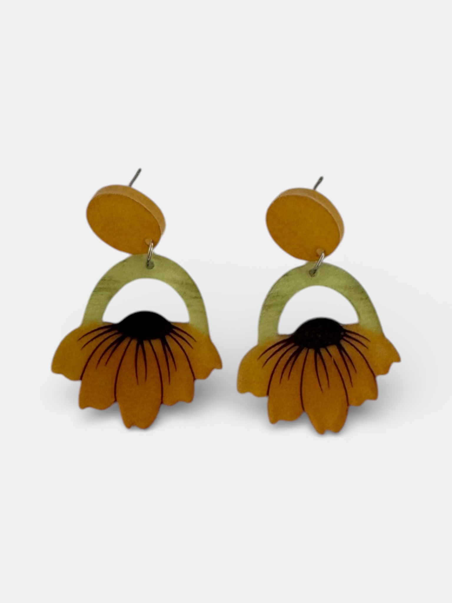 Gelbe Blume Boho Ohrringe